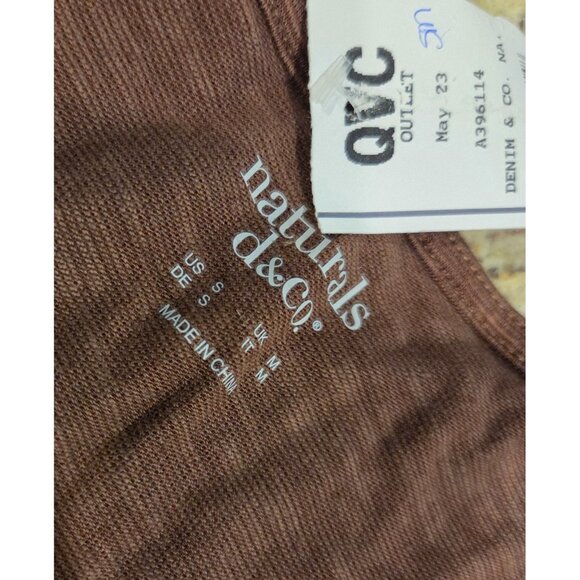 New! Naturals D&co Women’s Size S Brown Button Up Maxi Dress Linen Blend - Picture 11 of 16